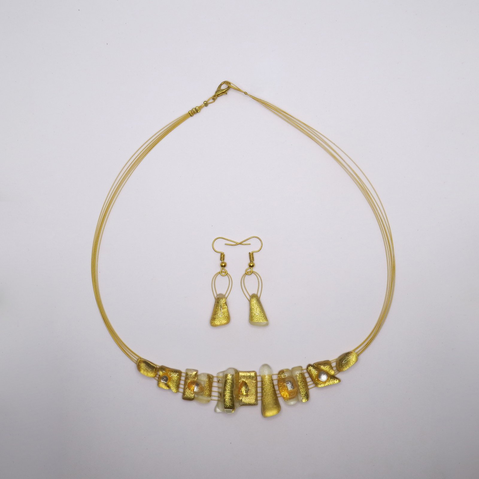 Amber Solstice Gold Glass Set